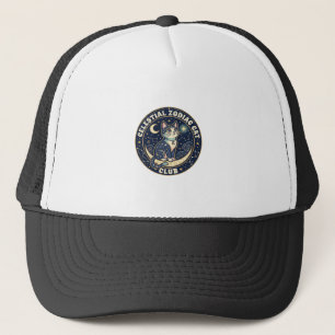 Boné Zodíaco Celestial Gato Fofo Camiseta Design - Cel