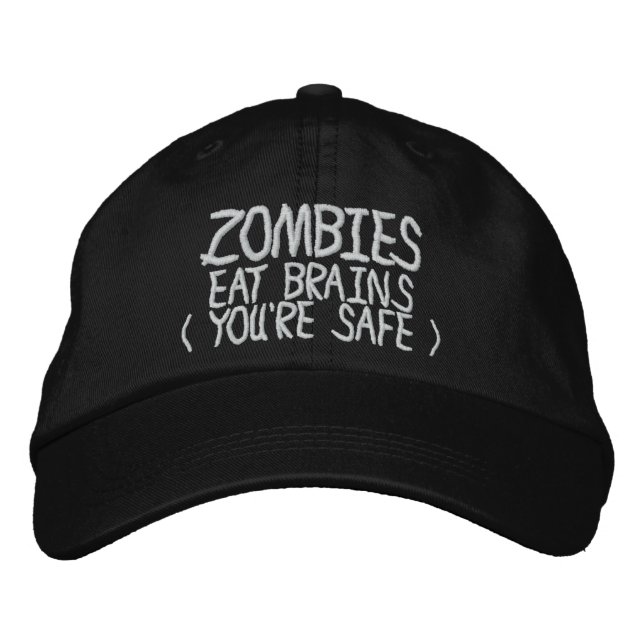 Boné Zombies Comem Cérebros Você Está Seguro (Frente)
