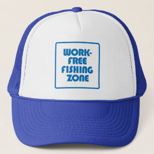 Boné Zona de pesca livre de trabalho
