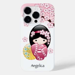 Boneca de Kokeshi do primavera - menina de gueixa