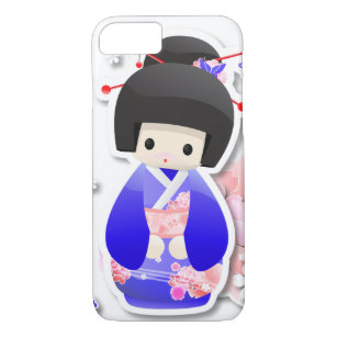Boneca Geisha Japonesa - capas de iphone Blue Seri