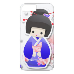 Boneca Geisha Japonesa - capas de iphone Blue Seri