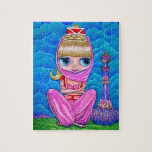 Boneca Genética Rosa e Quebra-cabeça de Garrafa