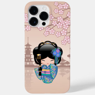 Boneca Keiko Kokeshi - Rapariga Kimono Geisha Azul