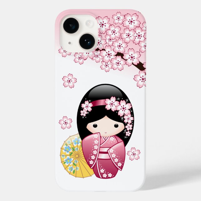 Boneca Kokeshi da Primavera - Garota Geisha Japone (Verso)