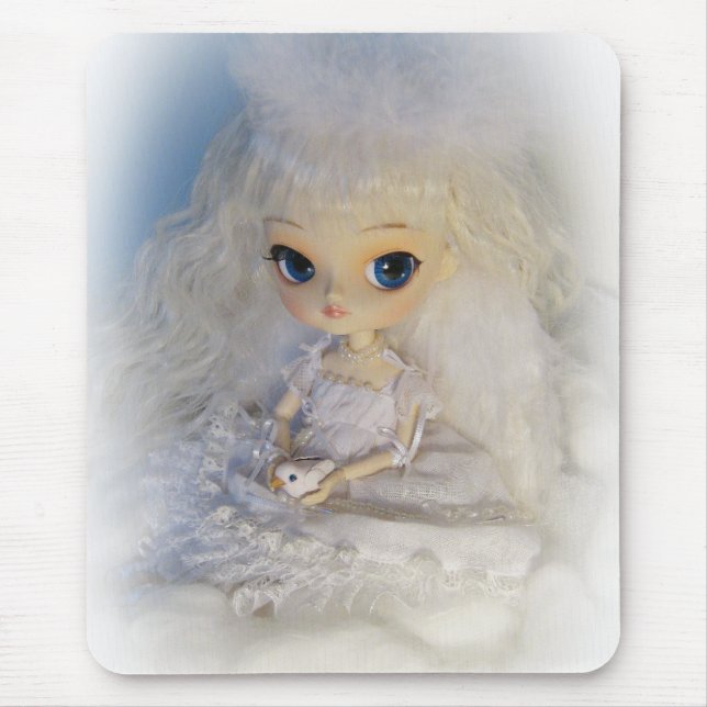 Boneca Milch Mousepad do anjo-da-guarda do Dal (Frente)