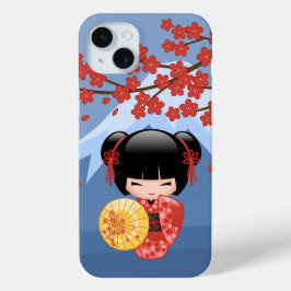 Boneca Red Sakura Kokeshi - Garota Gisha Bonita