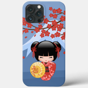 Boneca Red Sakura Kokeshi - Garota Gisha Bonita