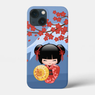Boneca Red Sakura Kokeshi - Garota Gisha Bonita