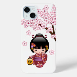 Boneca Sakura Kokeshi - Garota Geisha Japonesa Bon