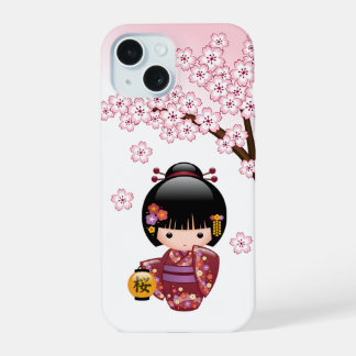 Boneca Sakura Kokeshi - Garota Geisha Japonesa Bon