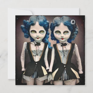 Bonecas de Cabelo Azul Gêmeas
