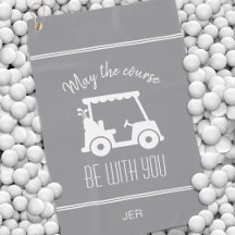 Boneco de Golfe da Cinza Moderna Monograma