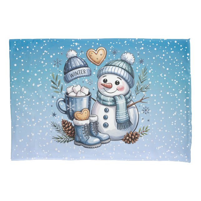 Boneco de Neve Aconchegante de Inverno (Frente)