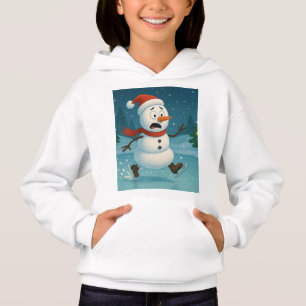 Boneco de Neve Bobo Patinando no Gelo na Véspera d