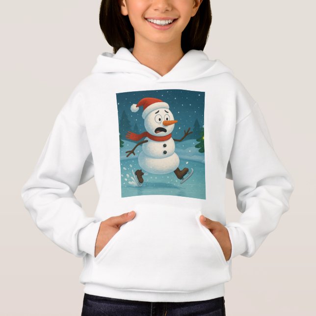 Boneco de Neve Bobo Patinando no Gelo na Véspera d (Frente)