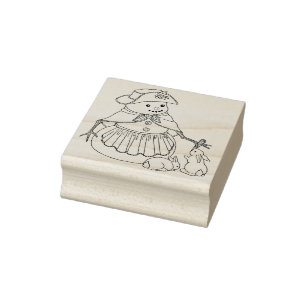 Boneco de neve bonito com carimbo de borracha dos