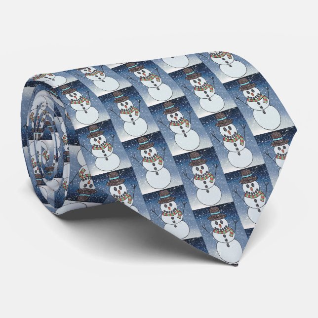 Boneco de Neve c/ Fundo - Gravata (Rolled)