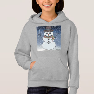 Boneco de Neve c/ Fundo (vívido) - Capuz de Menina