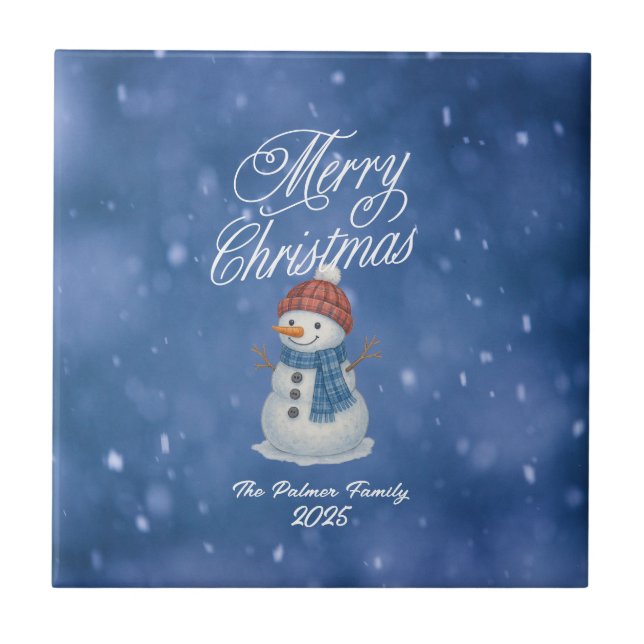 Boneco de Neve Caprichoso Feliz Natal (Frente)