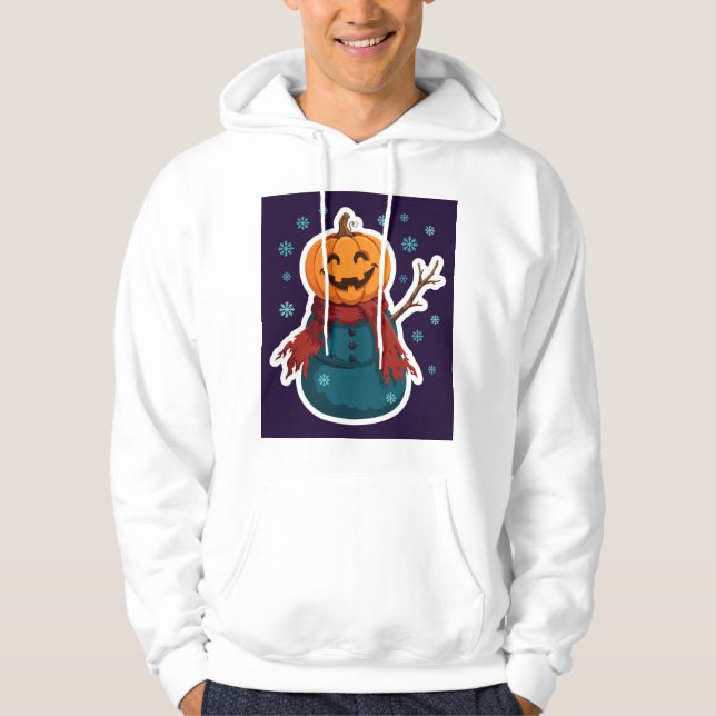 Boneco de Neve com Capuz de Moletom de Cabeça de J (Frente)