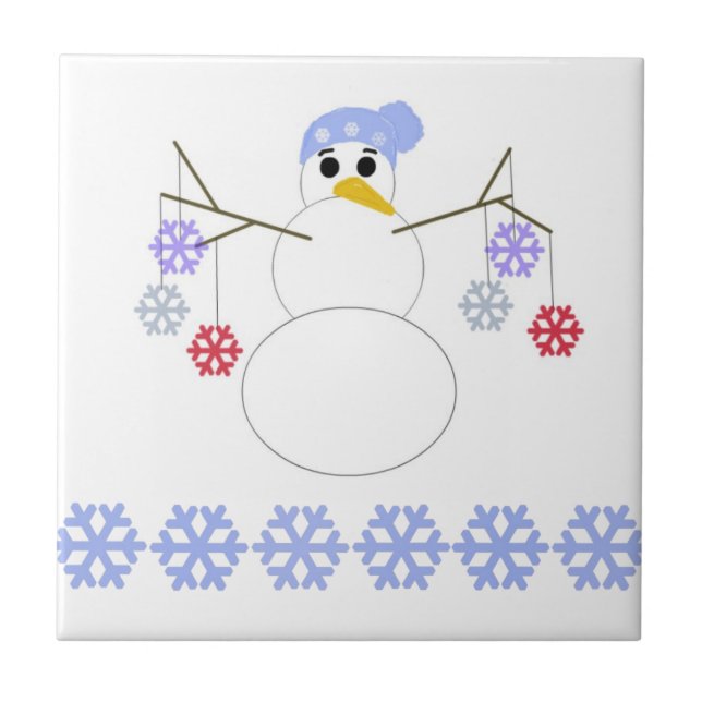 Boneco de Neve com Flocos de Neve (Frente)