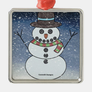 Boneco de neve com PF - Enfeite Premium