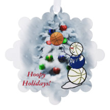 Boneco de Neve de Basquetebol Natal