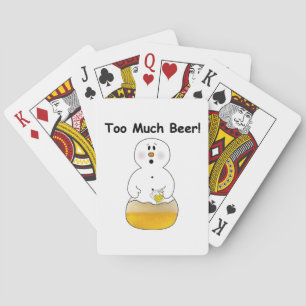 Boneco de Neve de Cartas de Baralho Muito Cerveja