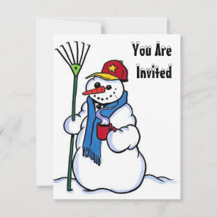 BONECO DE NEVE DO CONVITE DE ANIVERSÁRIO DO