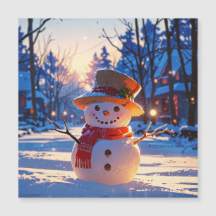 Boneco de Neve do Crepúsculo na Rua Festiva