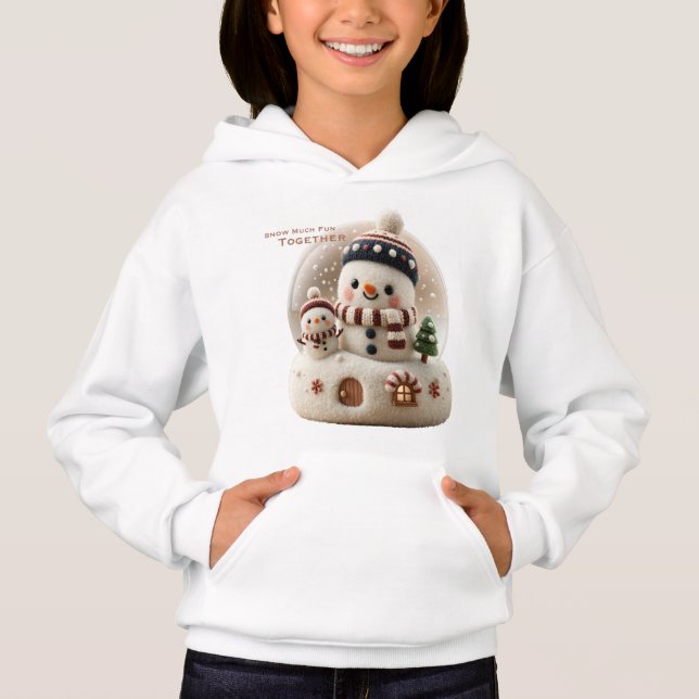 Boneco de Neve em Globo de Neve Feltro de Agulha F (Frente)