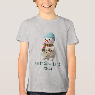 Boneco de Neve Fofo Com Luzes de Natal