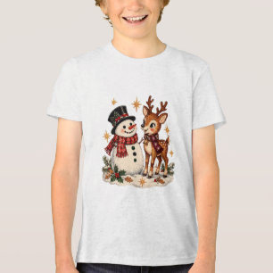 Boneco de Neve Fofo e Rena   Companheiros de Inver