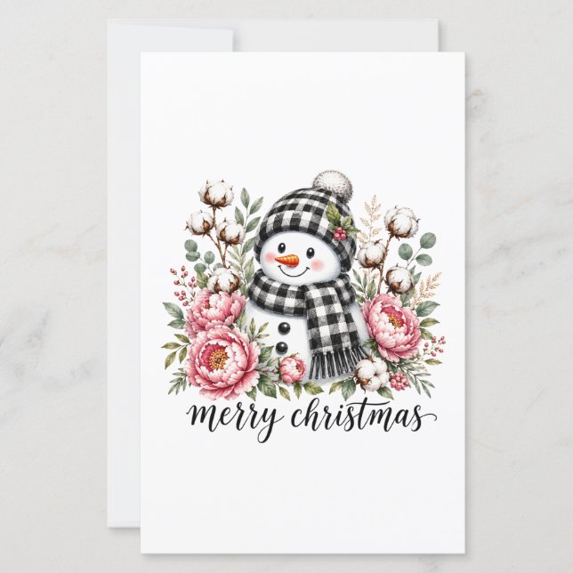 Boneco de Neve Fofo Feliz Natal (Frente)