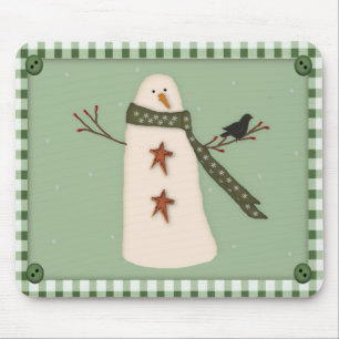 Boneco de neve primitivo Mousepad