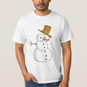 Boneco de neve que derruba a camisa do chapéu