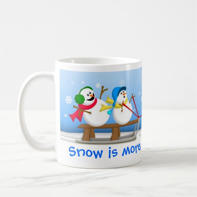 Bonecos de neve que Sledding a caneca (Esquerda)