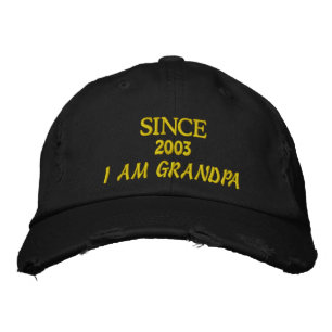 Bonés bordados DESDE O ANO QUE SOU GRANDPA AMARELO