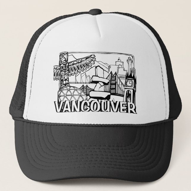 Bonés de Vancouver BC Trucker caps de Souvenir (Frente)