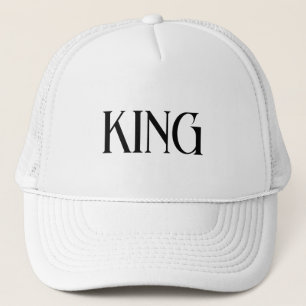 Bonés Personalizados Rei Texto Branco para Caminho