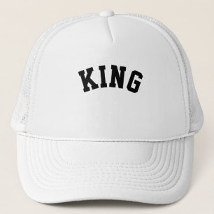 Bonés Personalizados Rei Texto Branco para Caminho