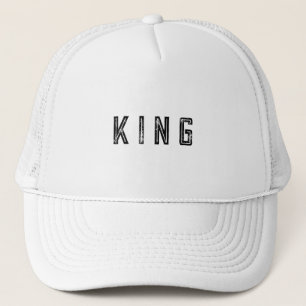 Bonés Personalizados Rei Texto Branco para Caminho