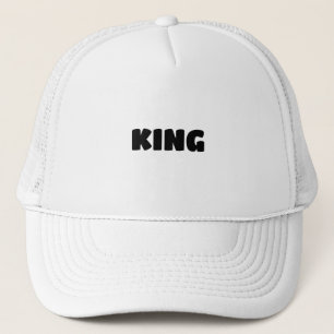 Bonés Personalizados Rei Texto Branco para Caminho