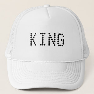 Bonés Personalizados Rei Texto Branco para Caminho