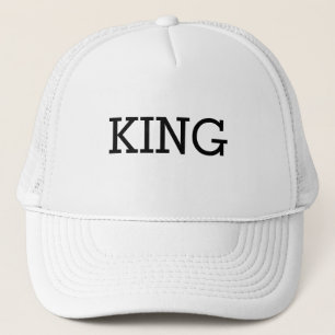Bonés Personalizados Rei Texto Branco para Caminho