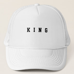 Bonés Personalizados Rei Texto Branco para Caminho