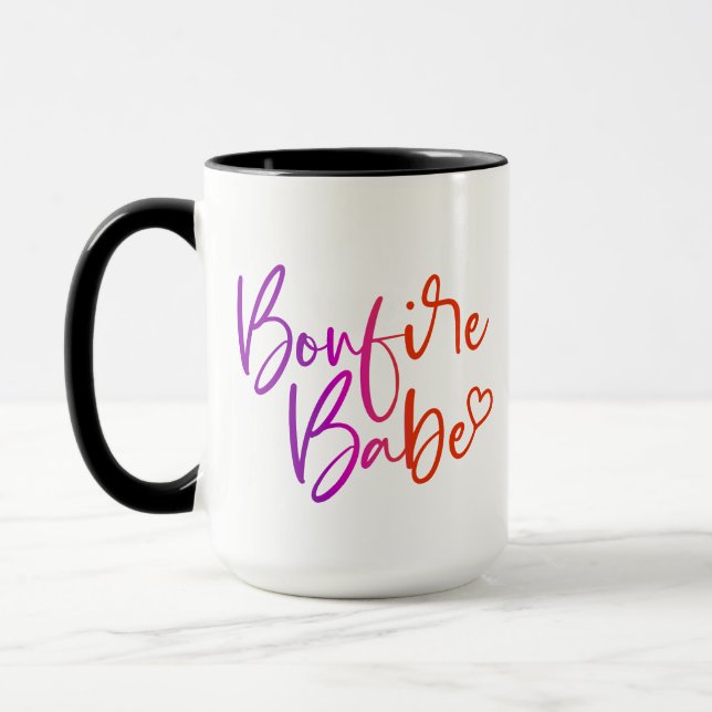Bonfire Bonfire Babe outono ou caneca de café de V (Esquerda)