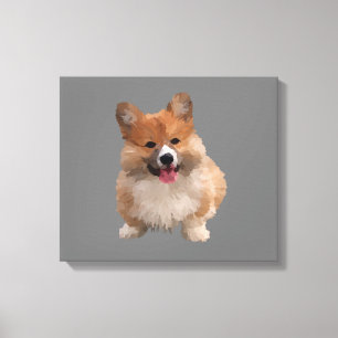 Bonita Arte de Muro de Canvas Welsh Corgi