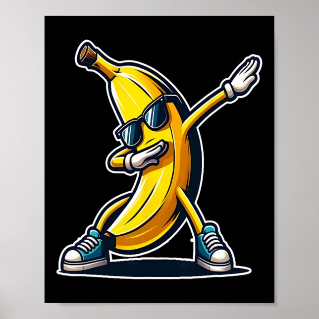 Bonita Banana Dabbing Shirt Engraçado Impressão (Frente)